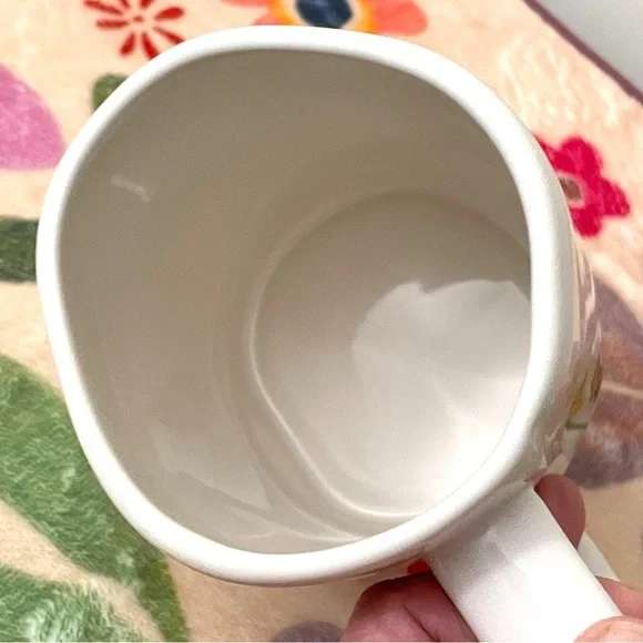 Rae Dunn White Mug with Floral Design - Picture 8 of 11